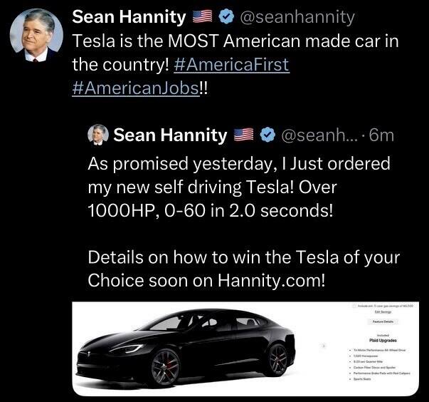 Trump says he’ll buy a Tesla to support Elon Musk, whose companies are struggling