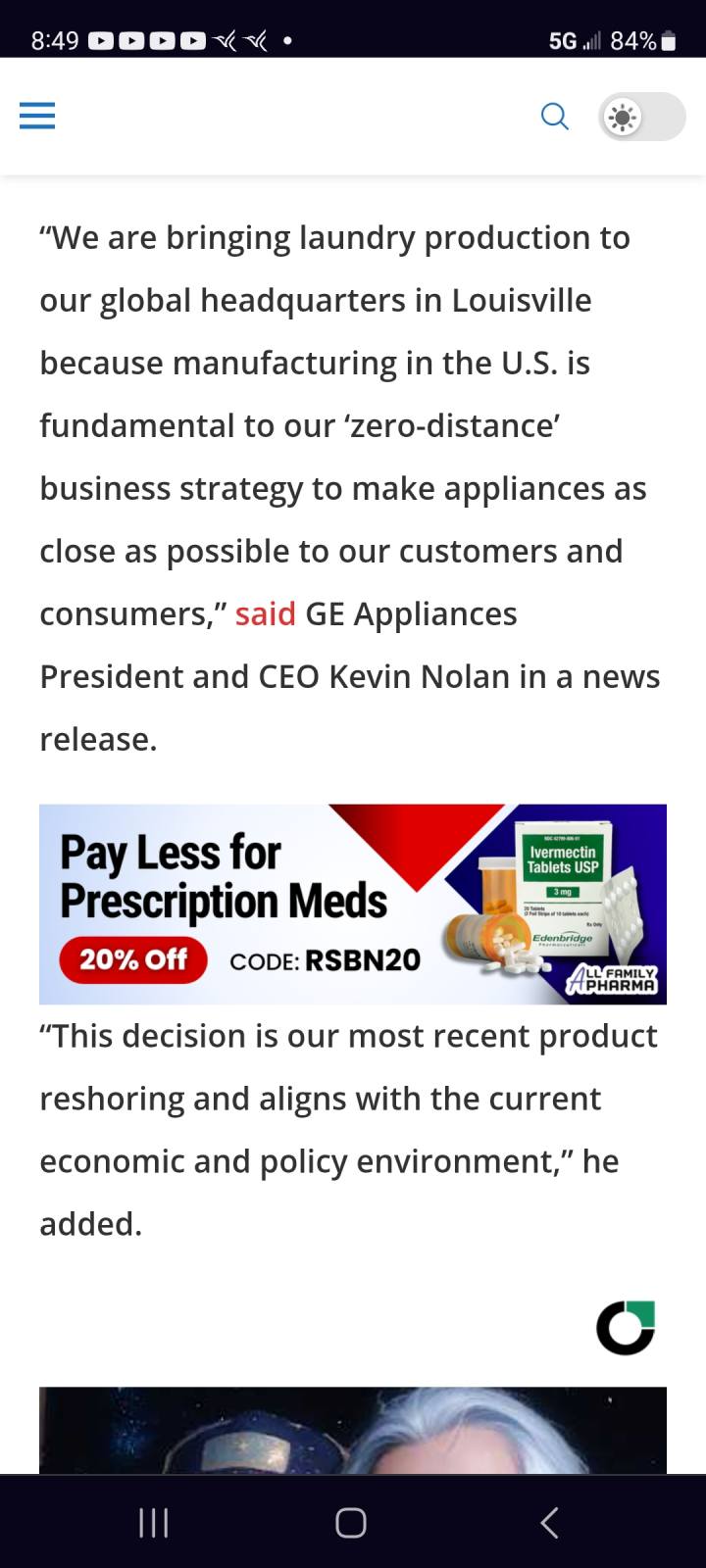 GE to move 490 million in Production to U.S.A. from China !