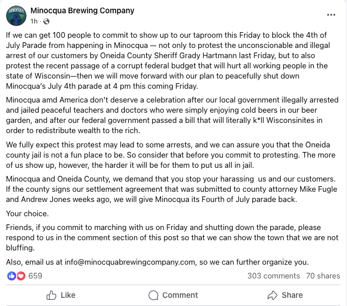 Minocqua Brewing ... at it again