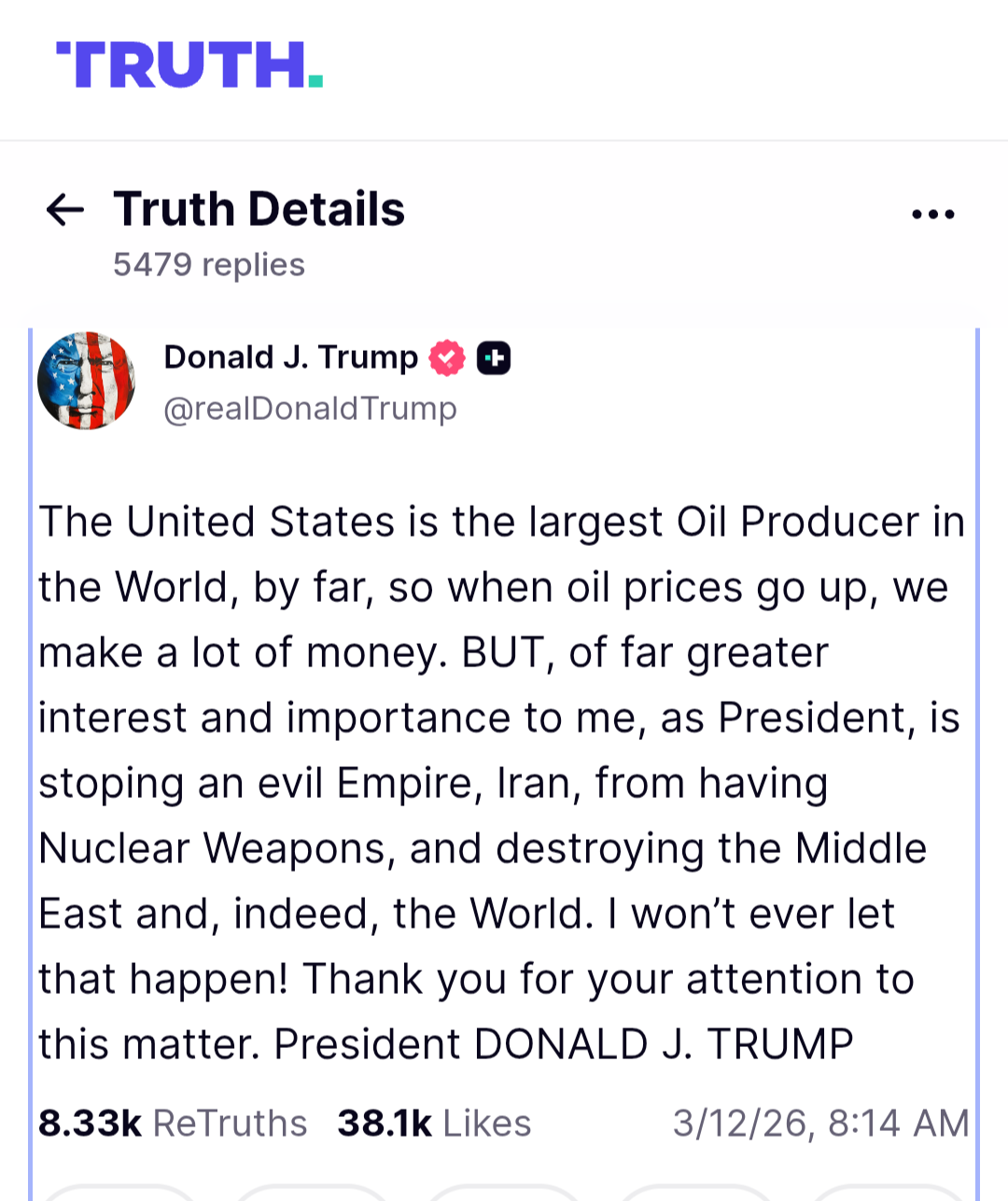 higher gas prices are good for all of you and 'we' make a lot of money from it